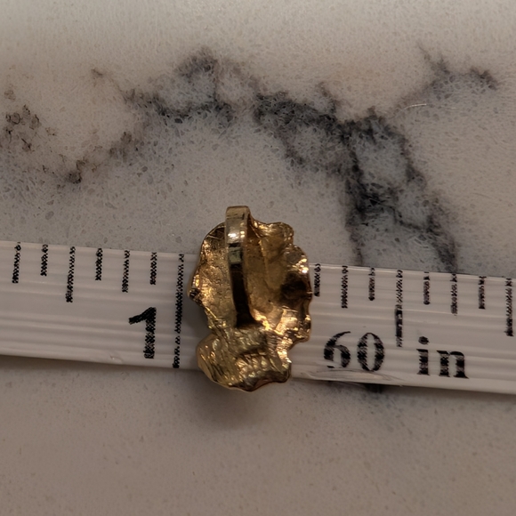 14k Gold Nugget Pendant - Picture 6 of 7